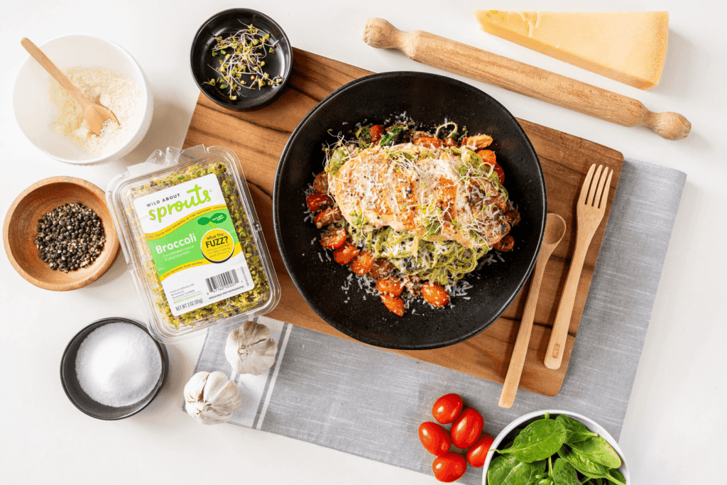 Sprout Pesto Pasta