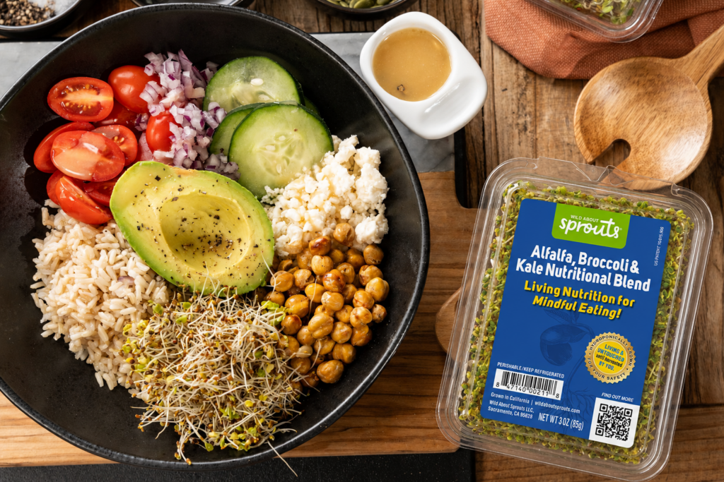 Broccoli Sprout and Chickpea Buddha Bowl