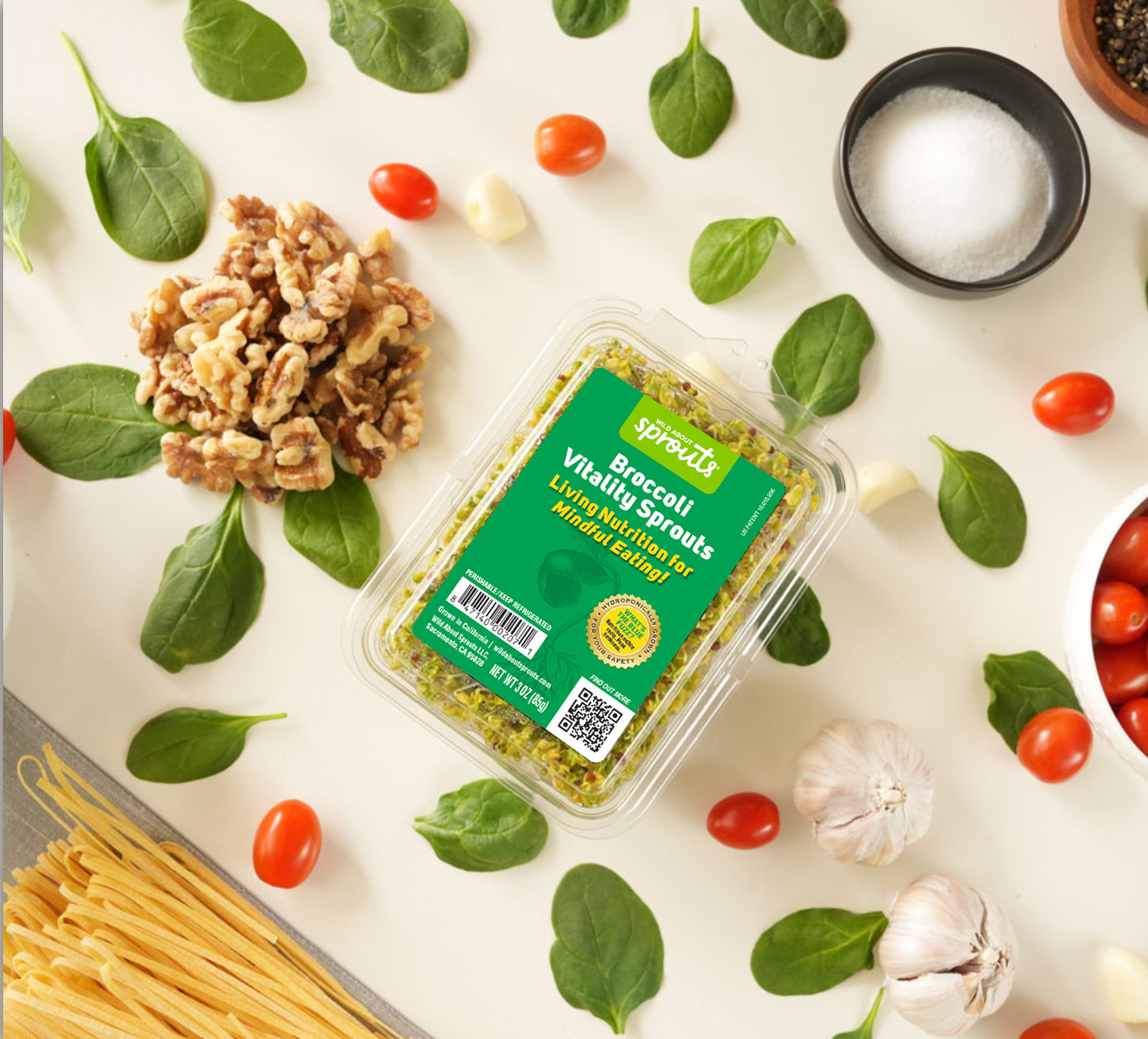 Broccoli Vitality Sprouts with Basil and Garlic